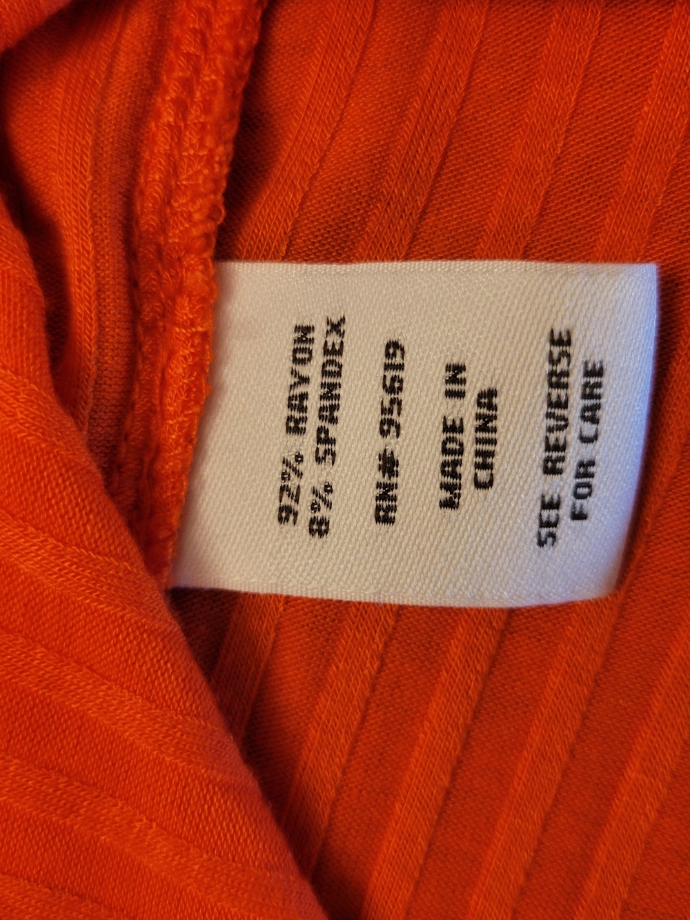 Bright Orange Ribbed Button-Front Cardigan - Picture 6 of 7